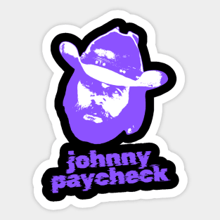 Johnny paycheck ||| 70s retro Sticker